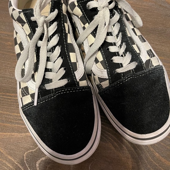 Vans Primary Check Old Skool Black/Wt. Size 7/5.5 - Picture 2 of 5